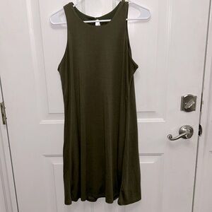 Olive shift dress